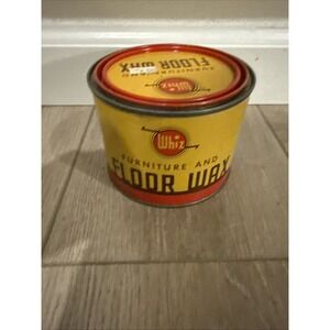 Vintage Whiz Furniture and Floor Wax R.M.‎ Hollingshead USA 1lb Used Almost Full